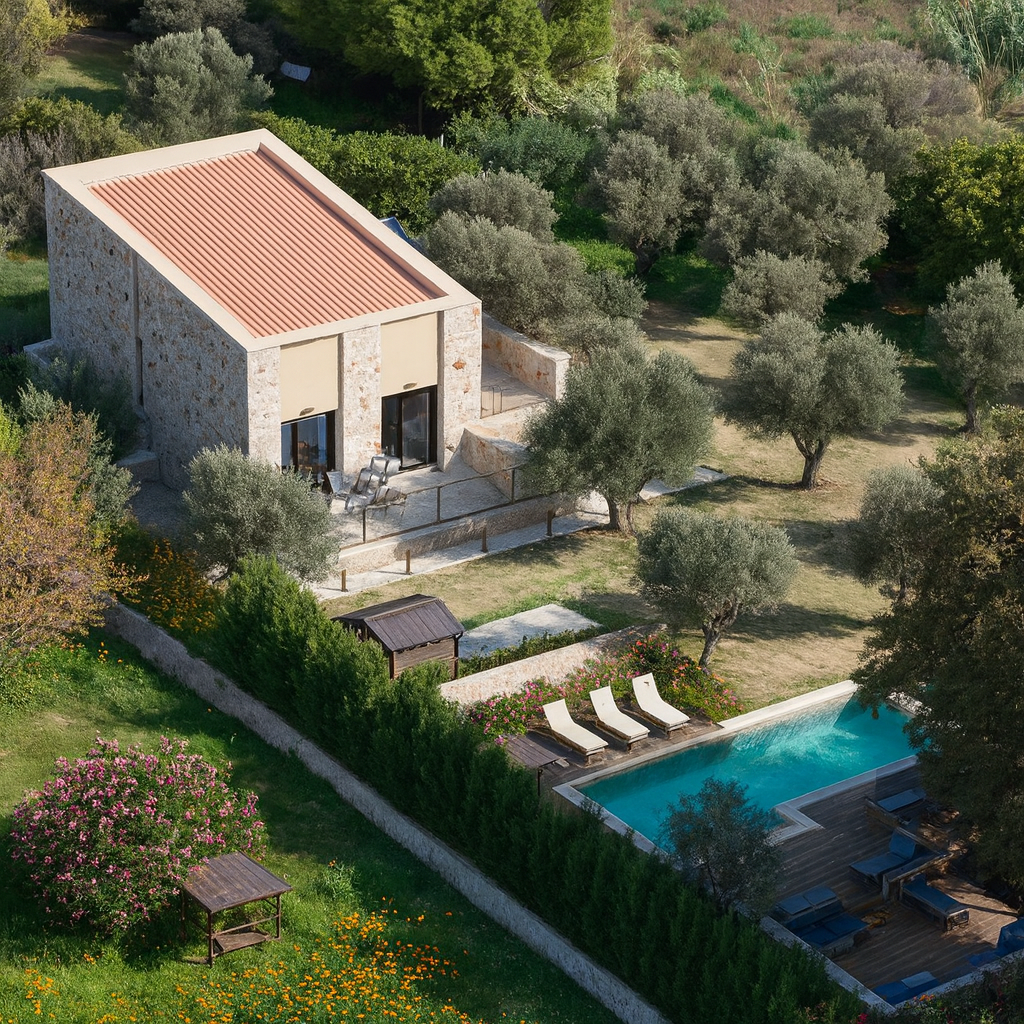 Villa Irianna – 4-bedroom villa with private pool and olive trees in Trianda, Rhodes